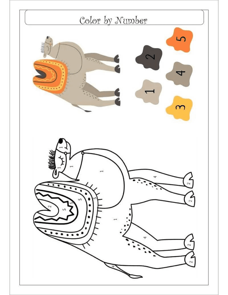 Coloring activity worksheet