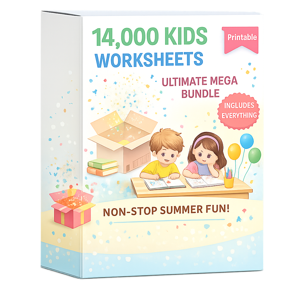 14,000+ Preschool Worksheets Bundle
